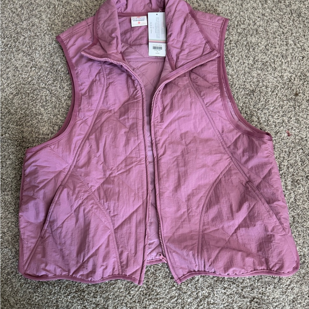 Outbound Quilted Puffer Vest - (Dusty Rose) Size XL